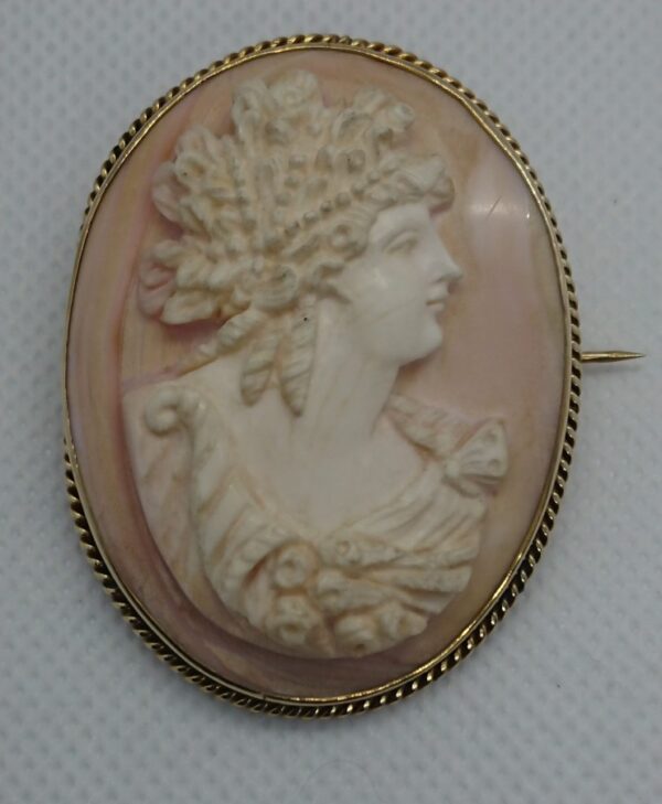 Pink Coral Cameo Brooch antique cameo brooch Antique Jewellery 7