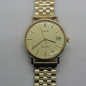 Gent’s Avia 9ct Gold Cased Quartz Wristwatch gold Miscellaneous