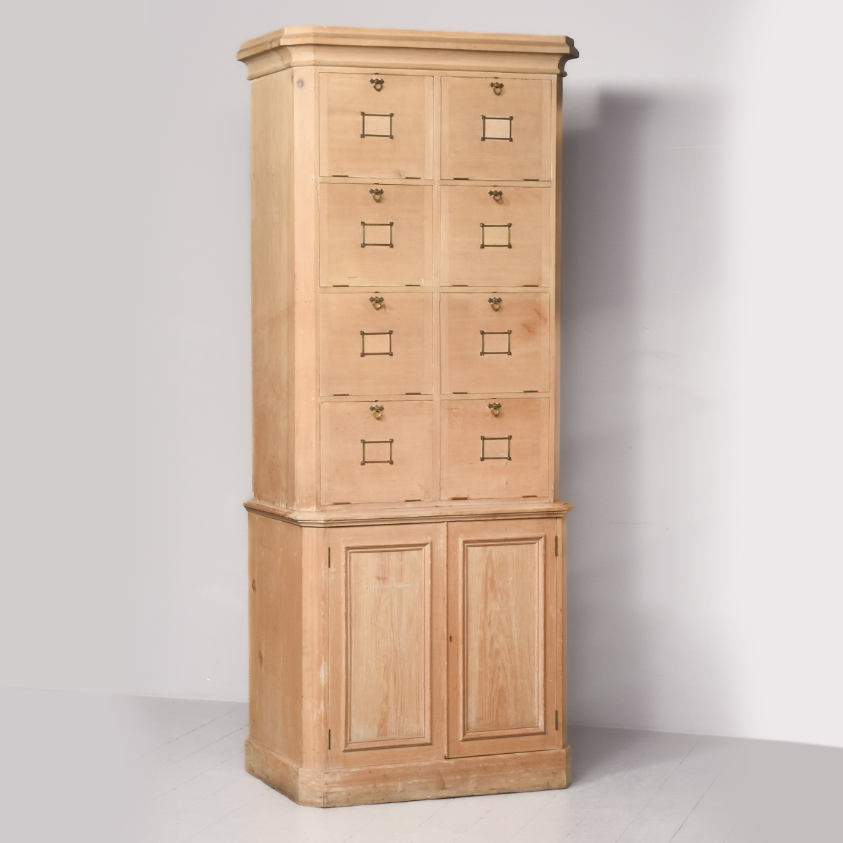Large Late Victorian Pine Estate Cabinet Antique Cabinets