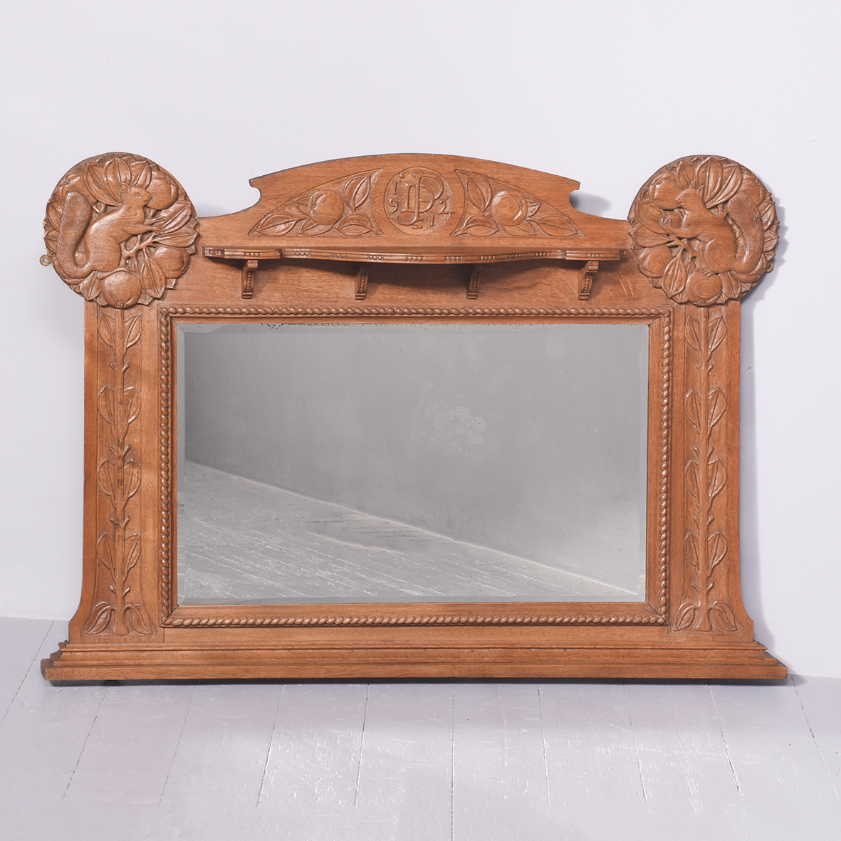 Carved Oak Overmantel Mirror Antique Mirrors