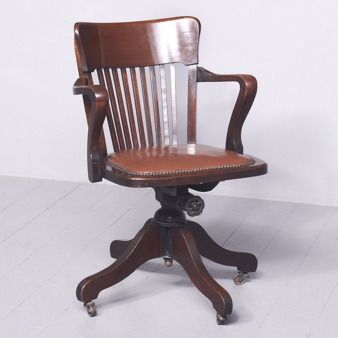 Revolving and Reclining Walnut Desk Chair Antique Chairs