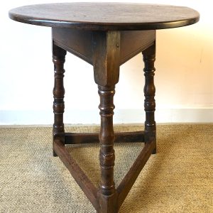 19th Century Oak Cricket Table – Old Paint C.1850 Antique Tables