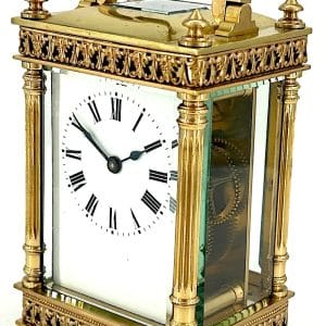 Stunning Antique Victorian Carriage Clock – French 8-Day Carriage Clock C1890 carriage clock Antique Clocks