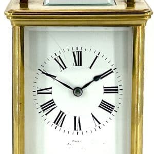 Wonderful Large Victorian Striking Carriage Clock – French 8-Day Carriage Clock C1880 carriage clock Antique Clocks