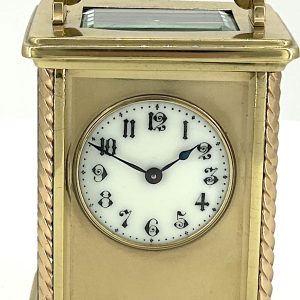 Fine Antique Masked Dial Carriage Clock – French 8-Day Carriage Clock C1900 carriage clock Antique Clocks