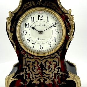 Victorian Antique French Boulle Tortoise shell Mantel Clock C1880 carriage clock Antique Clocks