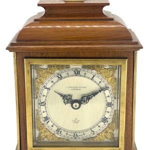 Fantastic Mahogany Case Caddy Top Elliot Mantel Clock Mantle Clock Antique Clocks