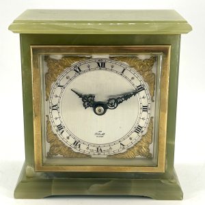 Stunning  Green Onyx Case Elliot Mantel Clock Mantle Clock Antique Clocks