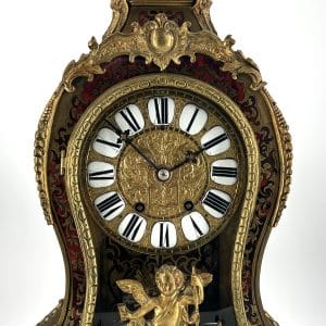 Impressive Victorian French Boulle Mantle Clock – ca1850 boulle Antique Clocks