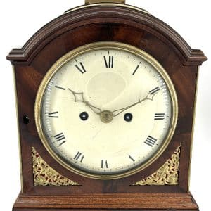 Beautiful Georgian English Mahogany case twin Fusee Verge Bracket Clock – ca1760 bracket clock Antique Clocks