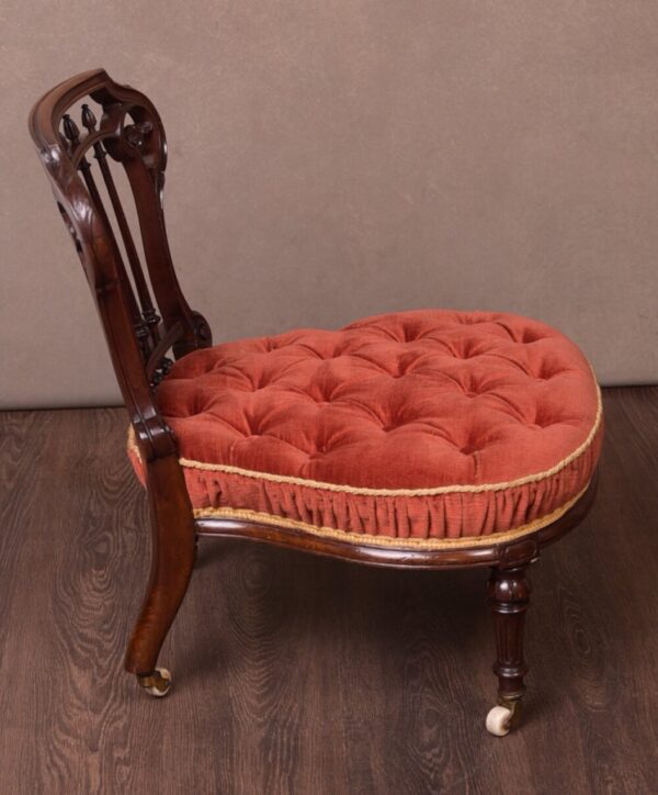 Victorian Walnut Nursing Chair SAI1760 nursing chair Antique Chairs 7