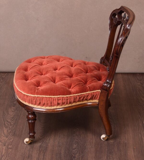 Victorian Walnut Nursing Chair SAI1760 nursing chair Antique Chairs 12