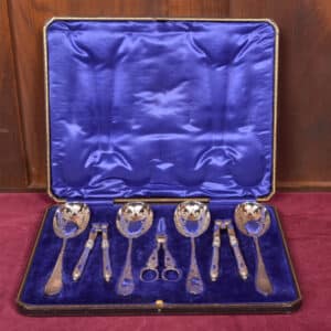 Silver Plate Fruit And Nut Serving Set SAI2601 Boxed EPNS Cutlery Antique Boxes