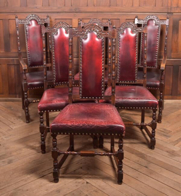 Set Of 6 Edwardian Oak Chairs SAI2367 Antique Chairs 3