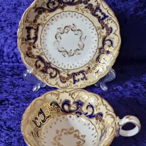 Coalport Adelaide shape tea cup & saucer, c.1840 19th century Antique Ceramics