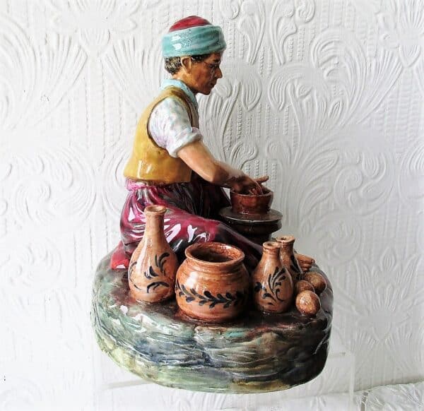 English Studio Pottery Porcelain Figurine ~ "Afghanistan Potter" ~ Reginald Johnson - Image 4