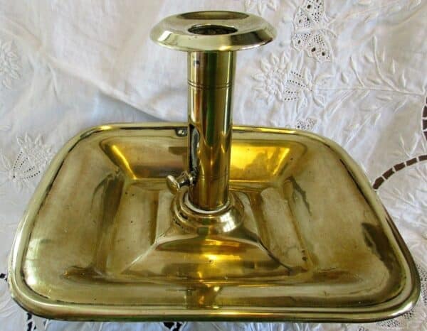 Antique English Georgian Brass Chamberstick brass Antique Lighting 6