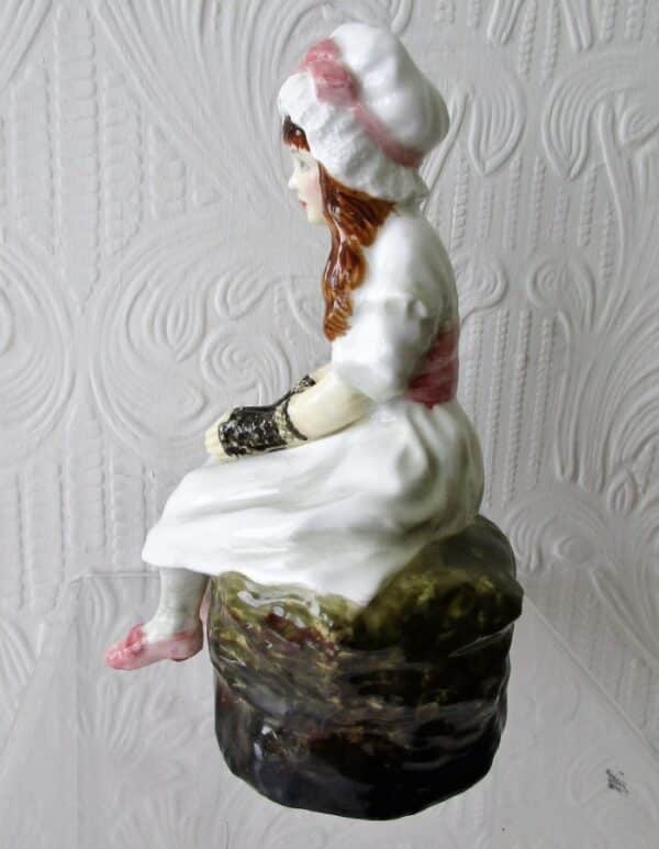 English Studio Pottery Porcelain Figurine ~ “Cherry Ripe” ~ Reginald Johnson Cherry Ripe Vintage 4