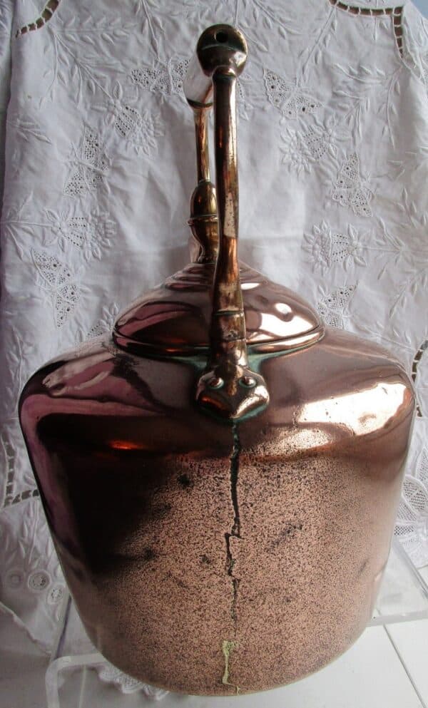 Antique English Victorian Copper Kettle Antique Antique Metals 4