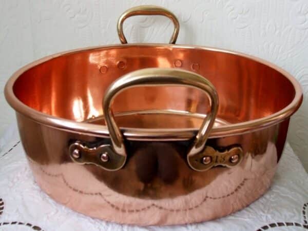 Antique English Victorian Copper Cream Setting Pan kitchenalia Antique Metals 6