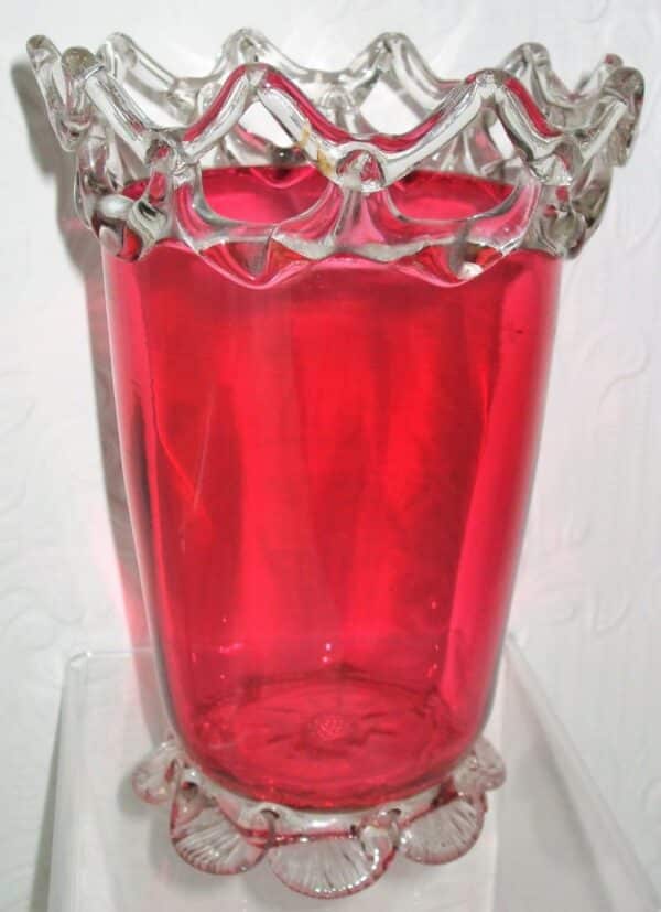 Cranberry Glass Vase