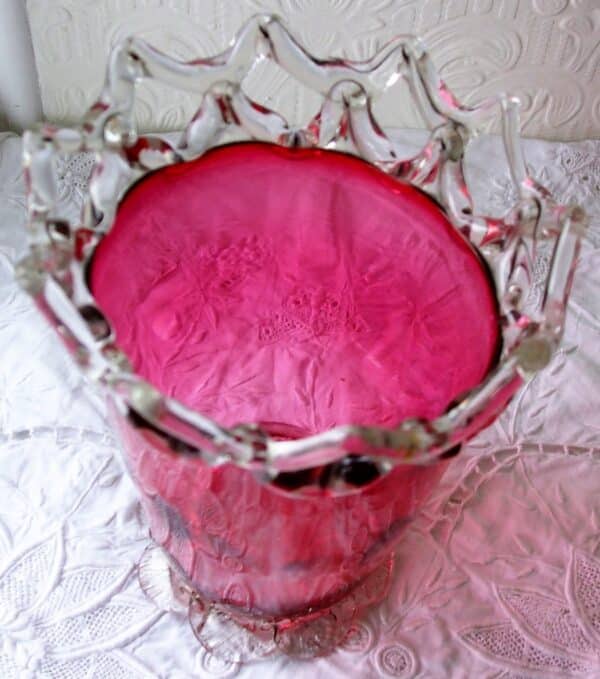 Cranberry Glass Vase