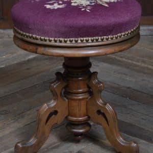 Victorian Walnut Adjustable Piano Stool SAI3181 Antique Furniture