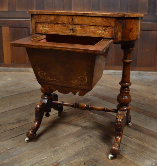 Victorian Walnut Work Table SAI2853 - Image 34