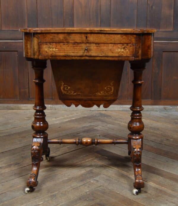 Victorian Walnut Work Table SAI2853 - Image 28