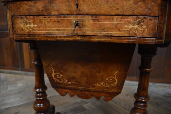 Victorian Walnut Work Table SAI2853 - Image 23