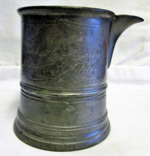 Antique English Victorian Pewter Pint Tavern Jug ~ Elephant & Castle ~ Tunbridge Wells Antique Antique Metals 7