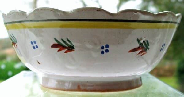 Antique "HB" Quimper French Faience Bowl - Image 2