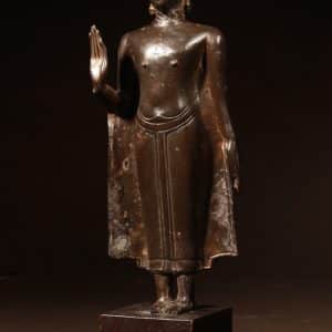 A Fine Early Bronze Crowned Buddha Figure Sculpture Thailand circa 1600 Asian Antiques, Antique Sculptures