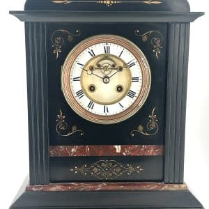 Incredible Victorian slate & marble Mantel Clock – ca1890 Antique mantlle clocks Antique Clocks