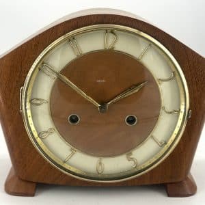 Retro Walnut Smiths Art Deco Mantle Clock – ca1950 Antique mantlle clocks Antique Clocks