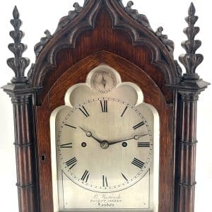 Exquisite Victorian twin Fusee Gothic Bracket  clock – R Warwick London – ca 1850 Antique bracket clock Antique Clocks