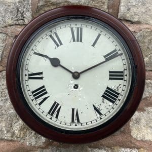 Intresting English Industrial Fusee Dial wall Clock – ca 1940 dialclock Antique Clocks 3