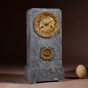 Music Interest, Directoire Turquin Marble Mantel Clock Circa 1795-99 18th century Antique Clocks