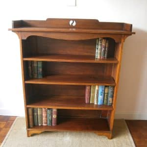 Arts & Crafts Medium/Golden Oak Bookcase, Attrubuted To Wylie and Lochhead Glasgow C.1905 – Delivery: Please Contact Antique funiture Scotland Antique Bookcases 3