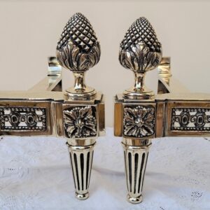 Pair Brass Andirons