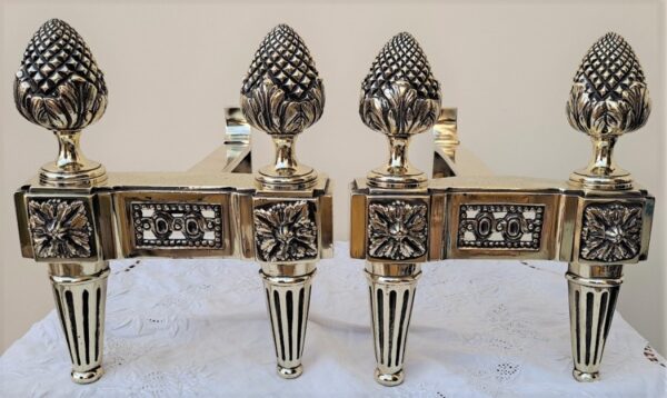 Pair Brass Andirons