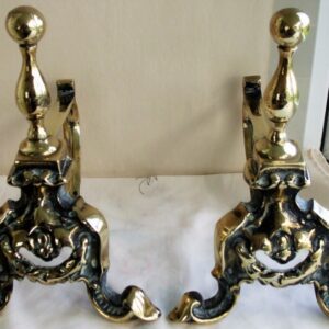 Pair Brass Andirons