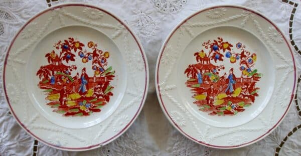 Pair Chinoiserie Plates