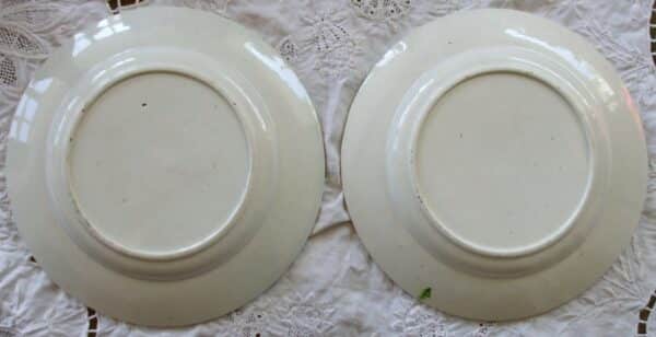 Pair of Antique English Georgian Pottery Tea Plates - Image 2