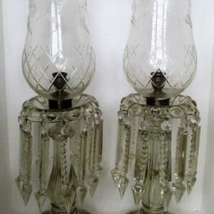 Pair Clear Candle Lustres