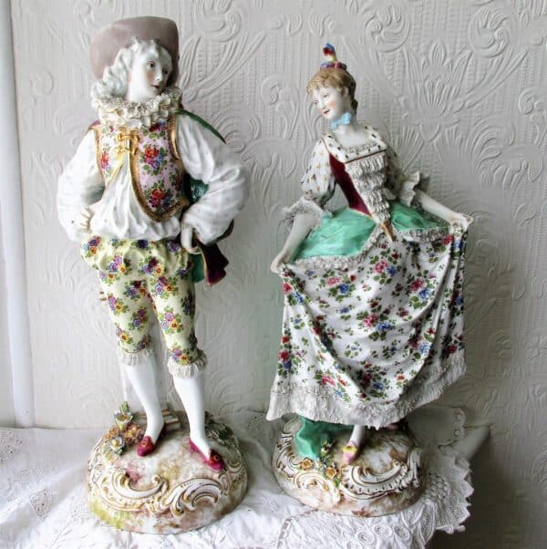 Pair Continental Figurines