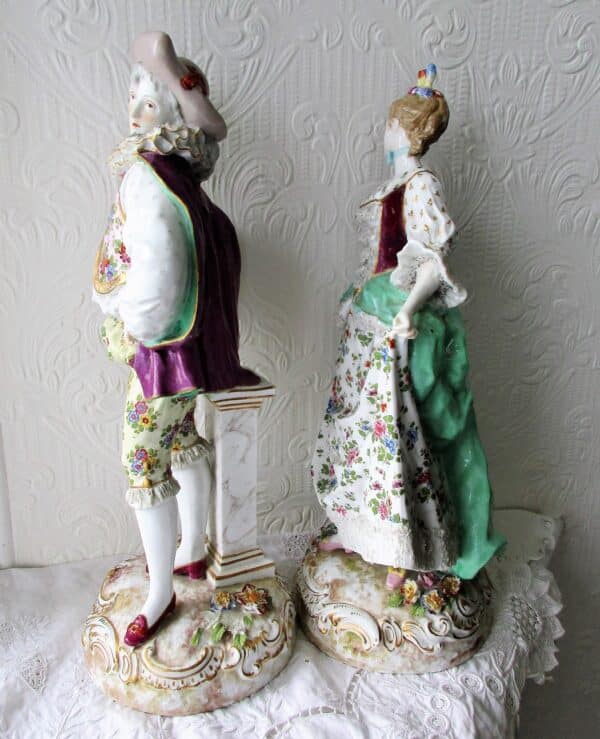 Pair Continental Figurines