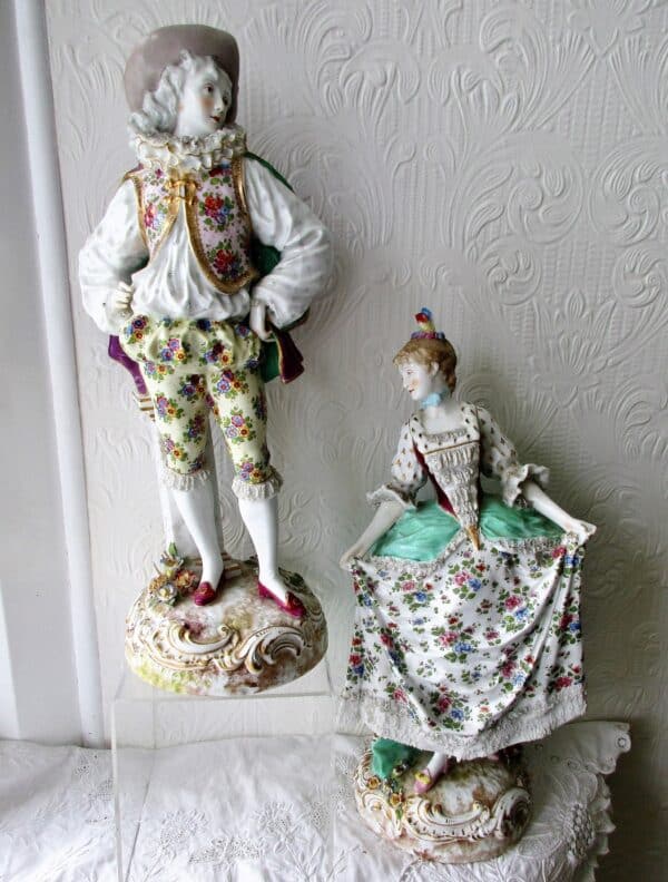 Pair Continental Figurines