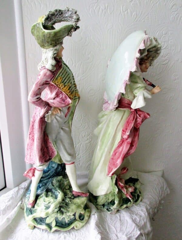 Pair Faience Figurines