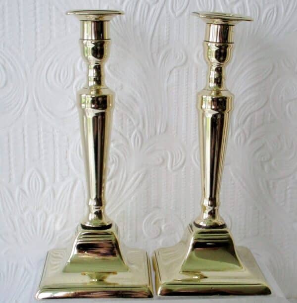 Pair Georgian Brass Candlesticks